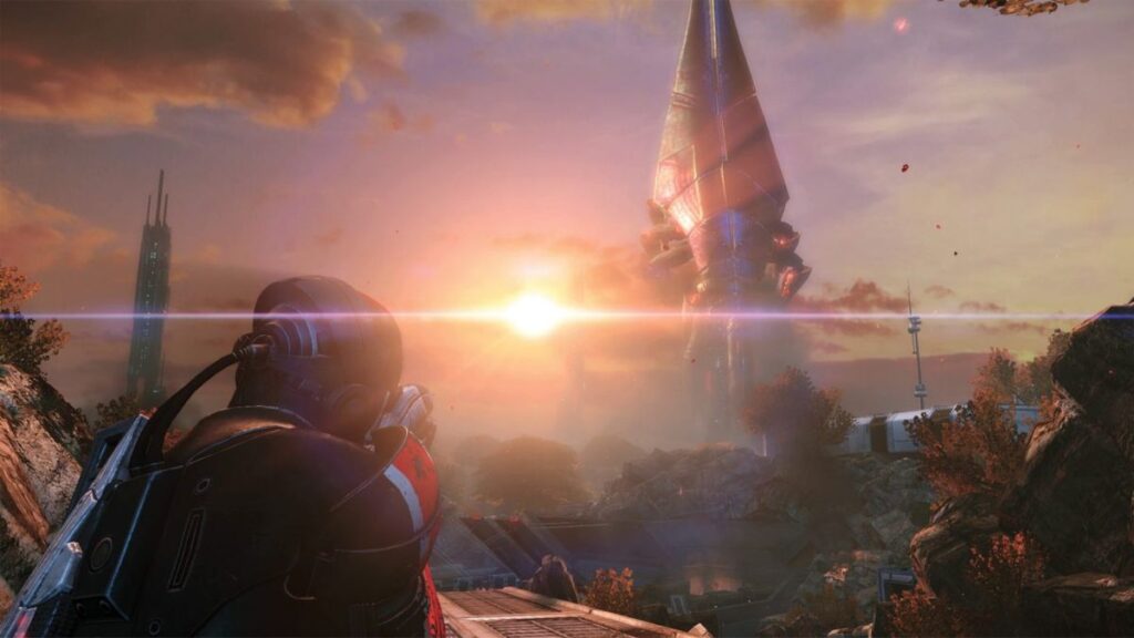 Le commandant Shepard dans le jeu Mass Effect Legendary Edition