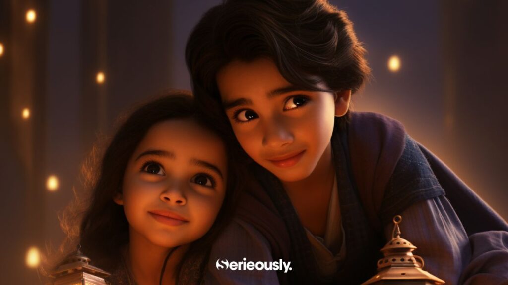 Les enfants de Jasmine et Aladdin imaginés par une intelligence artificielle