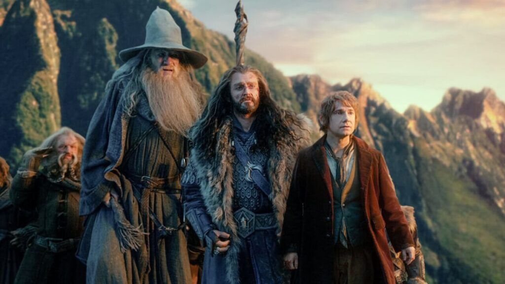 Gangalf et bilbon dans the hobbit