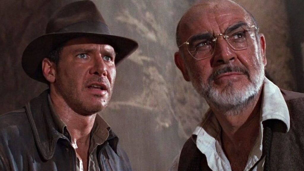Harrison Ford et Sean Connery dans le film Indiana Jones et la Dernière Croisade.