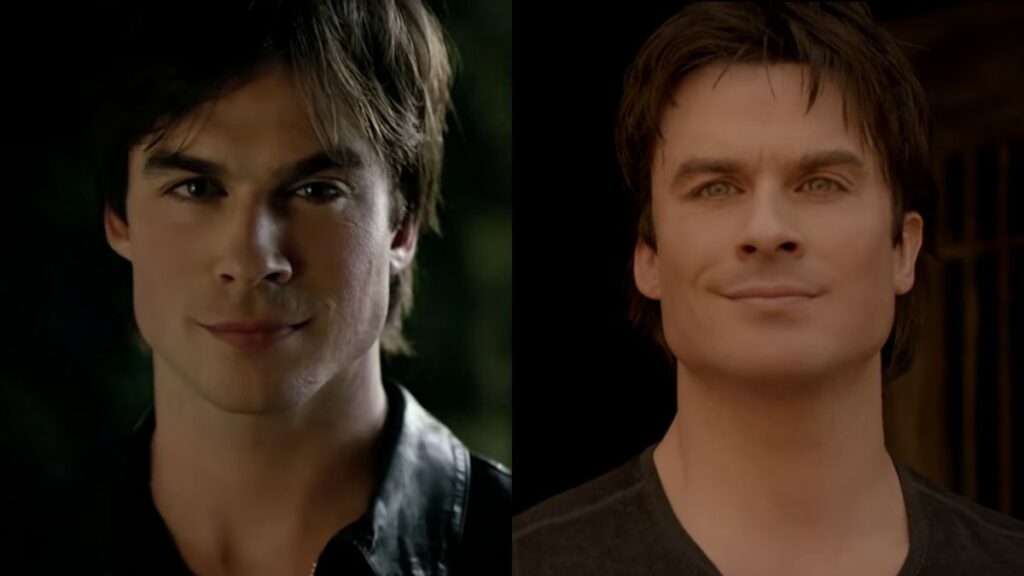 Ian Somerhalder dans le premier vs le dernier épisode de The Vampire Diaries.