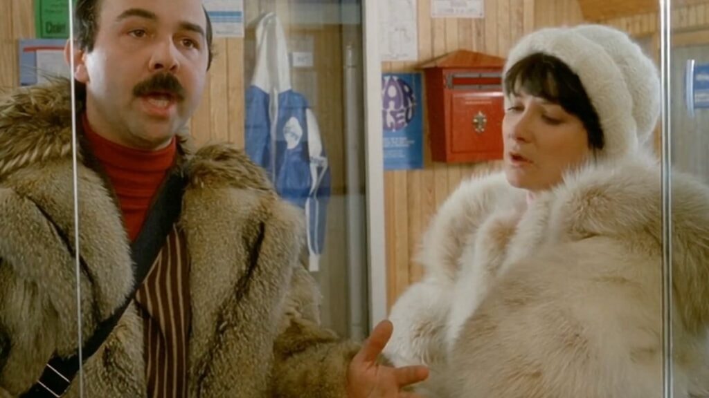 Bernard et Nathalie dans Les Bronzés font du ski