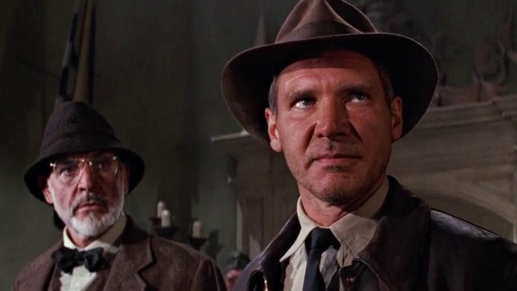 Harrison Ford et Sean Connery dans le film Indiana Jones et la Dernière Croisade.