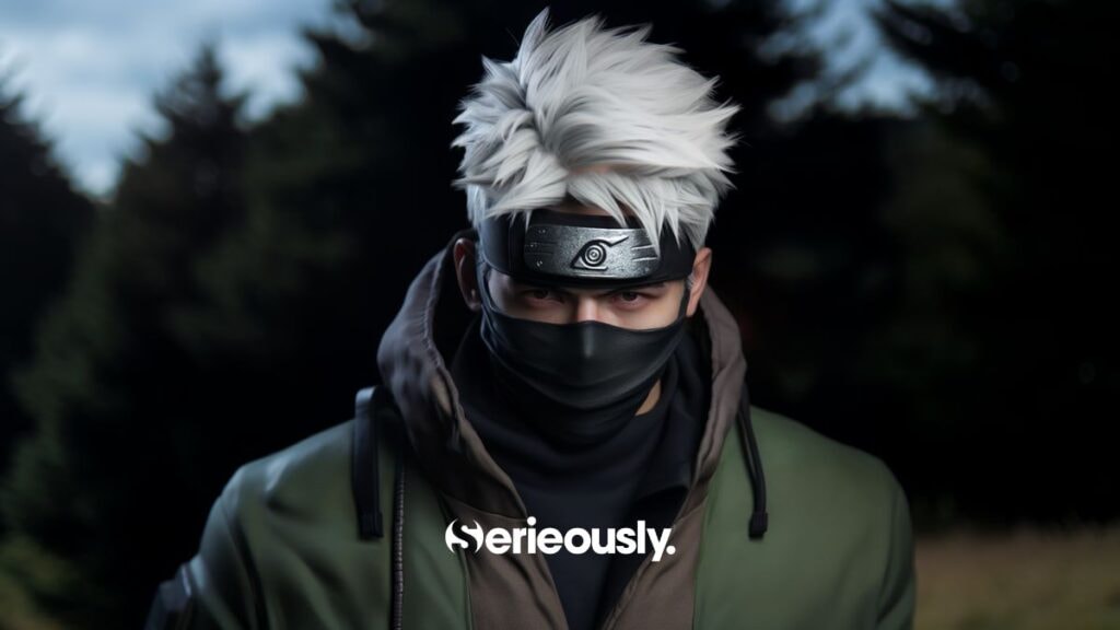 Le personnage de Kakashi, de l'anime Naruto, dans la vraie vie selon l'IA Midjourney