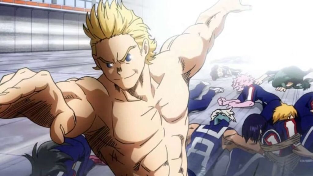 Mirio Togata alias Lemillion contre la classe de seconde A dans My Hero Academia