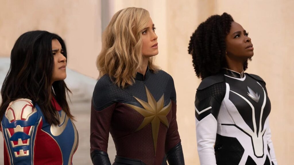 Mrs Marvel, Captain Marvel et Monica Rambeau dans The Marvels