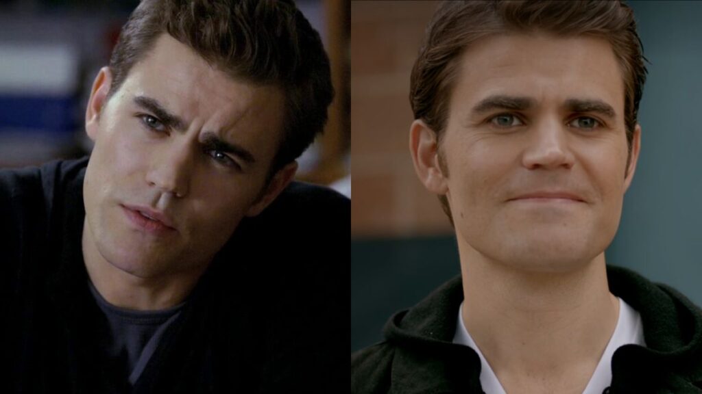 Paul Wesley dans le premier vs le dernier épisode de The Vampire Diaries.