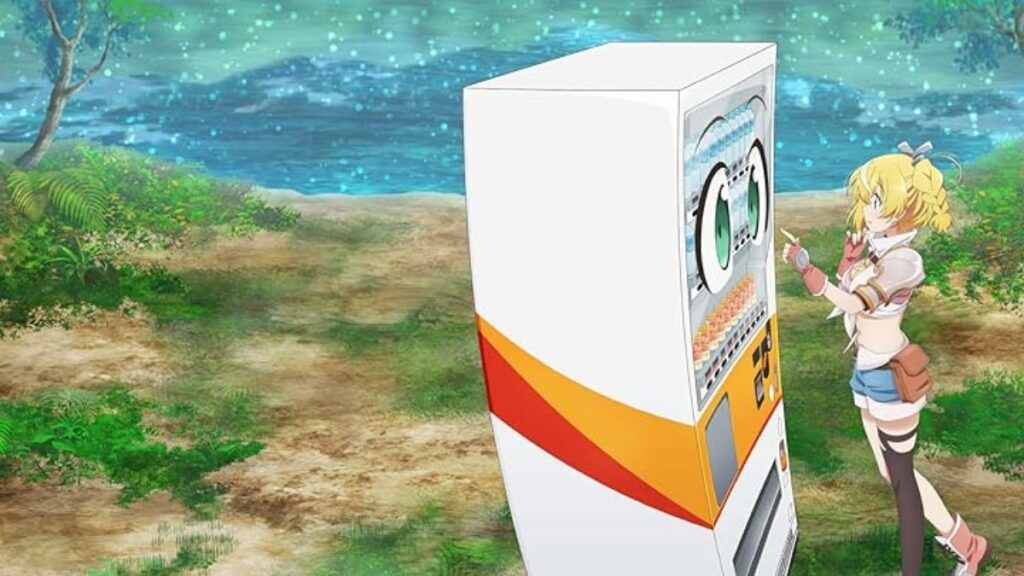 Les personnages principaux de l'anime Reborn as a Vending Machine