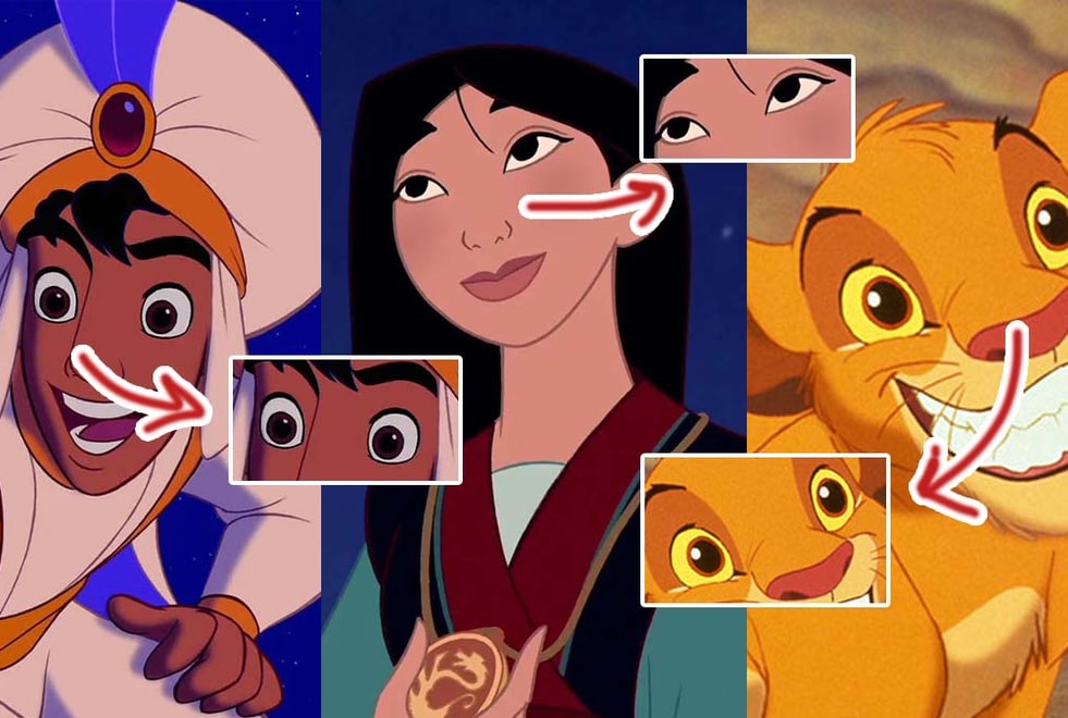 Quiz : t’as une meilleure mémoire que la moyenne si tu retrouves les 10 personnages Disney des années 90 derrière ces yeux