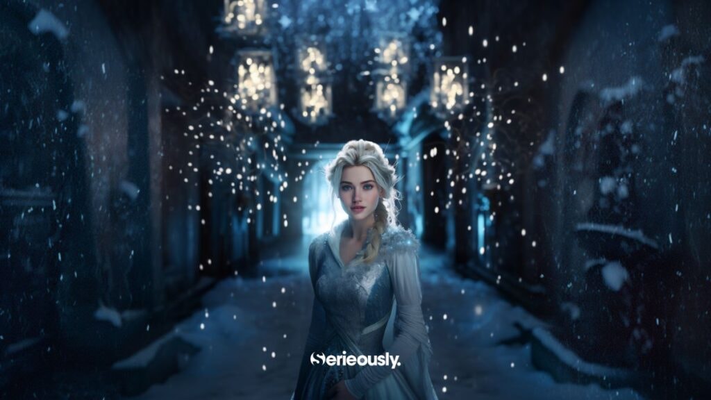 Elsa ans La Reine des Neiges image IA Intelligence Artificielle Midjourney