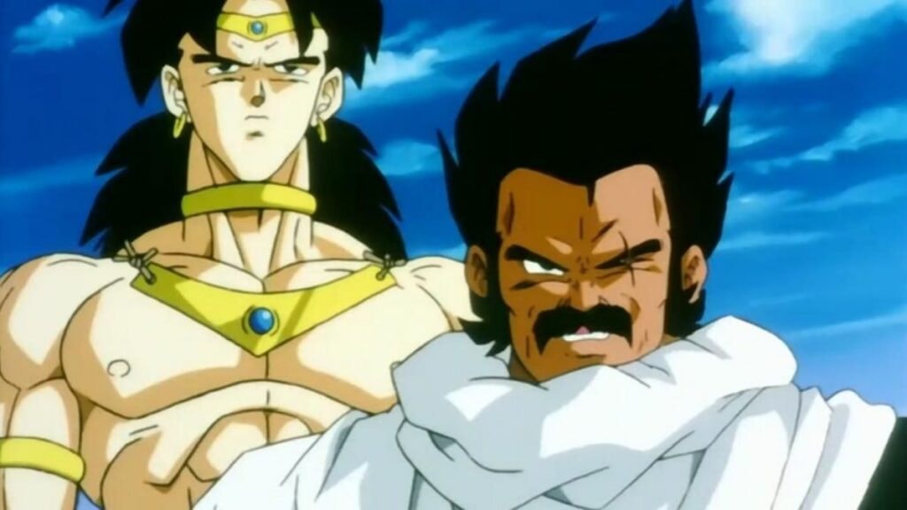 Broly et son père Paragus dans le premier film sur Broly dans Dragon Ball Z