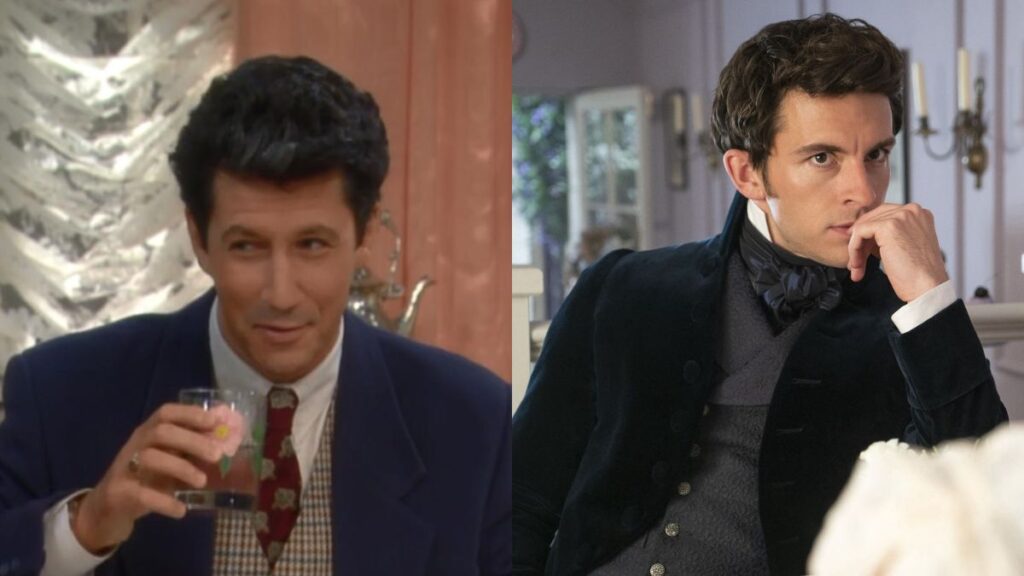 Charles Shaughnessy dans Une Nounou D'Enfer et Jonathan Bailey dans La Chronique des Bridgerton.