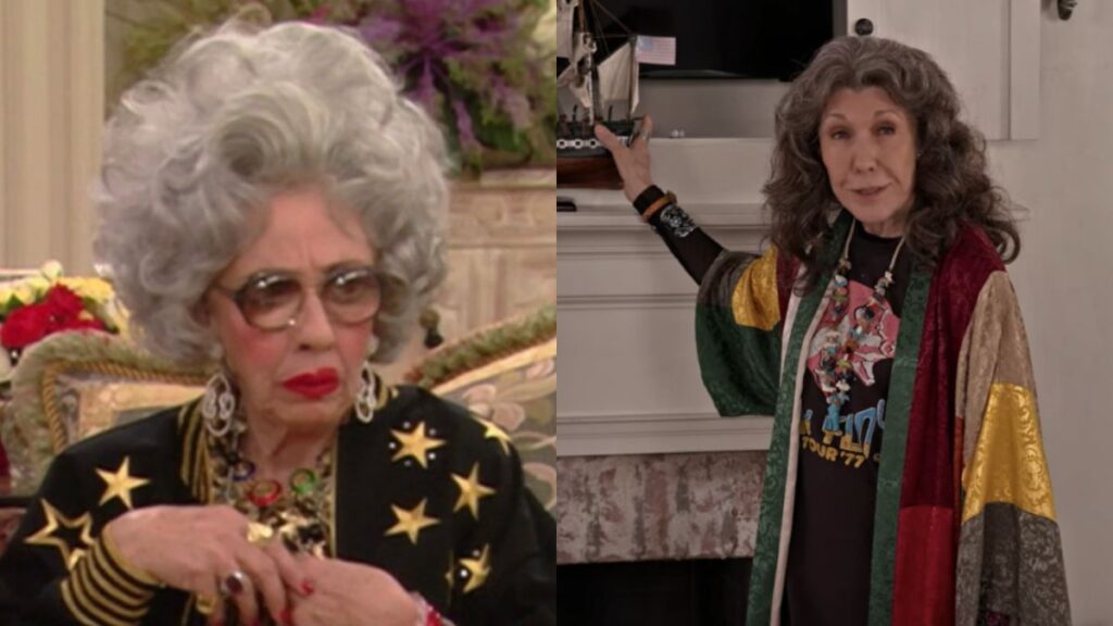 Ann Morgan Guilbert dans Une Nounou D'Enfer, Lily Tomlin dans Grace et Frankie.