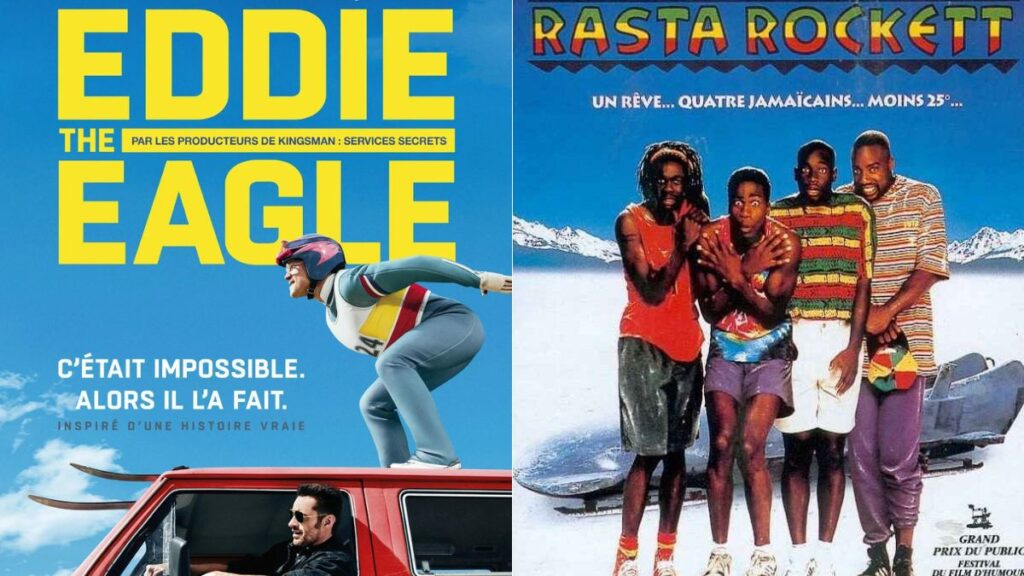 Affiches des films Eddie the Eagle et Rasta Rockett