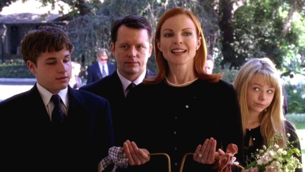 Bree, Rex, Andrew et Danielle Van de Kamp dans Desperate Housewives.