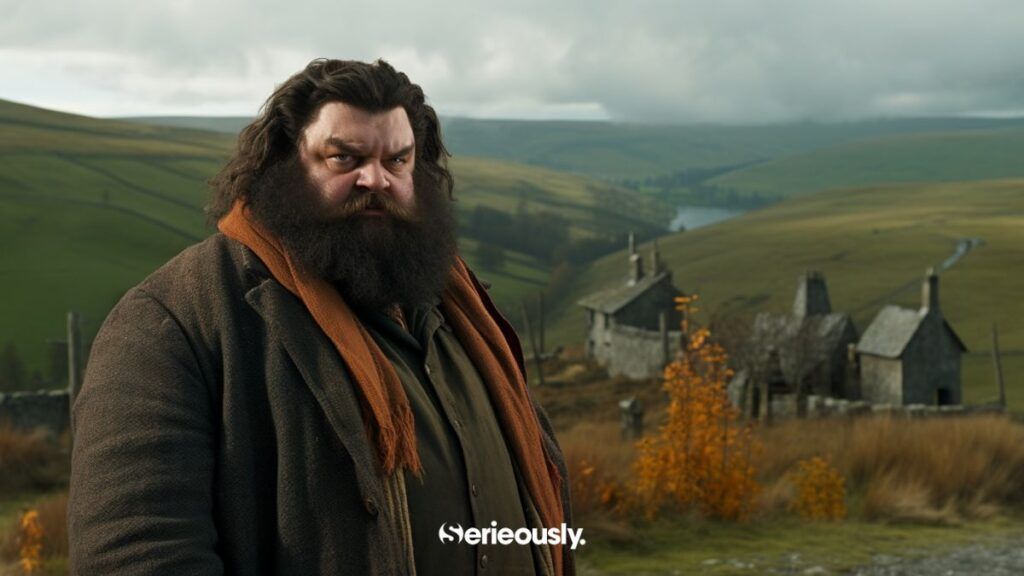 Rubeus Hagrid imaginé par une IA selon la description faite par J.K. Rowling dans les livres Harry Potter