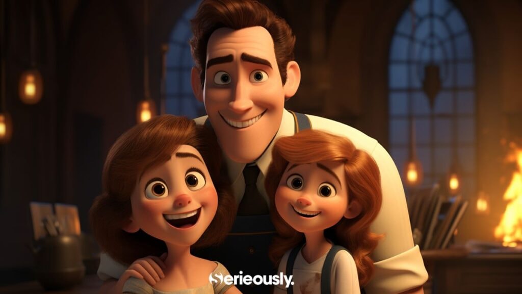 neville en famille dans harry potter façon pixar