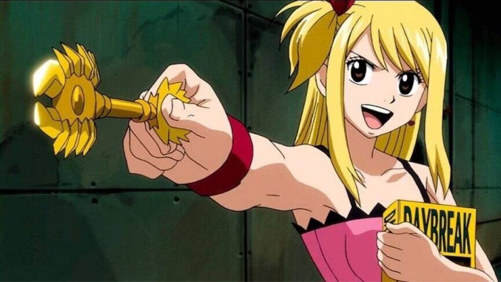 Lucy utilisant la clef du Scorpion dans l'anime Fairy Tail