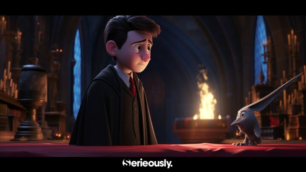 neville à poudlard dans harry potter façon pixar