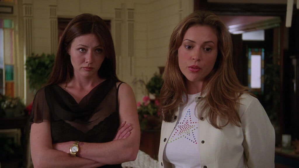 Shannen Doherty et Alyssa Milano dans Charmed