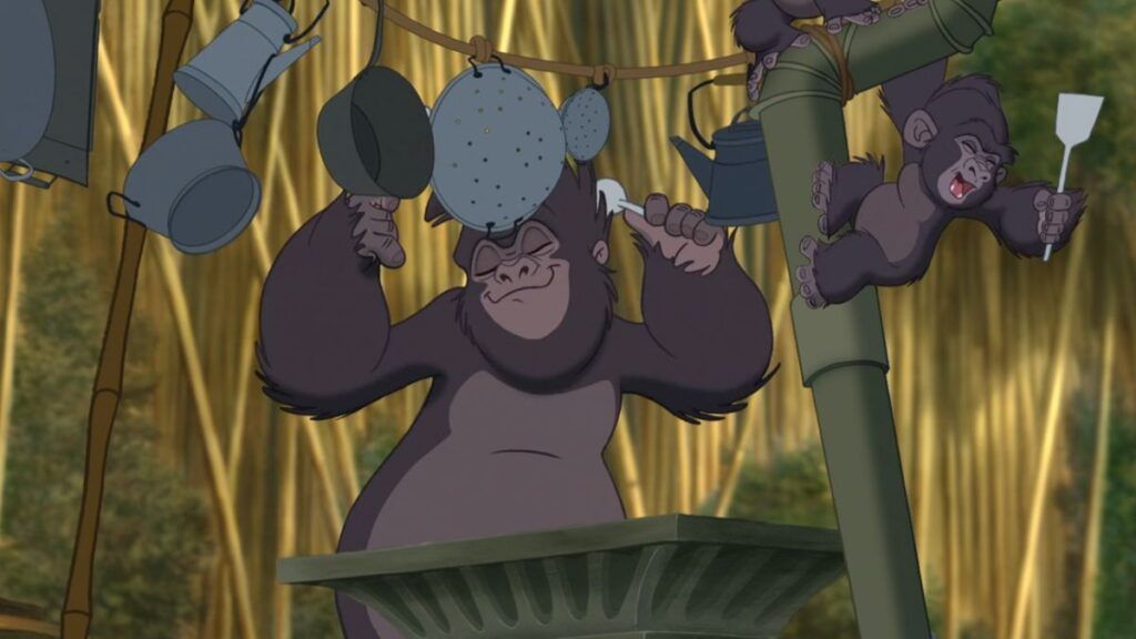 Les singes font de la musique dans Tarzan