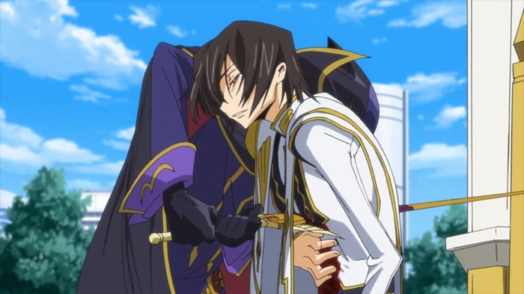 Mort de Lelouch, tué par Zéro dans l anime Code Geass