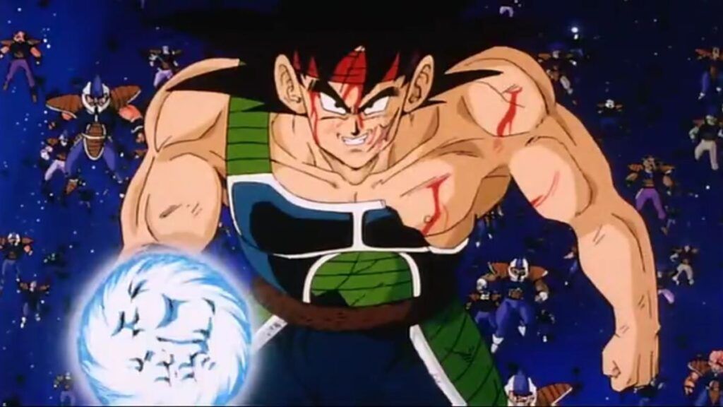 Bardock, le père de Goku, faisant face à Freezer dans le film Dragon Ball Z : le père de Songoku