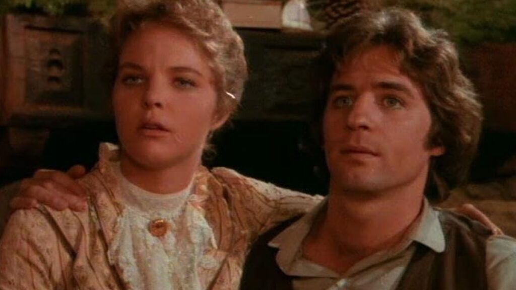 mary ingalls (melissa sue anderson) et adam kendall (linwood boomer) dans l'épisode 11 de la saison 8 de la petite maison dans la prairie