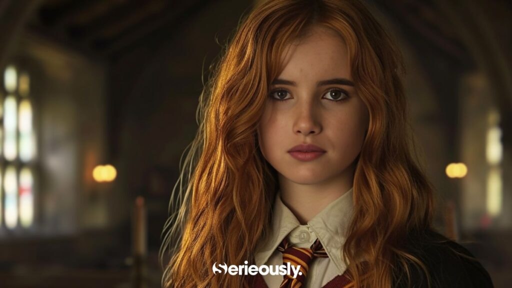 Rose Weasley imaginée par l'intelligence artificielle Midjourney