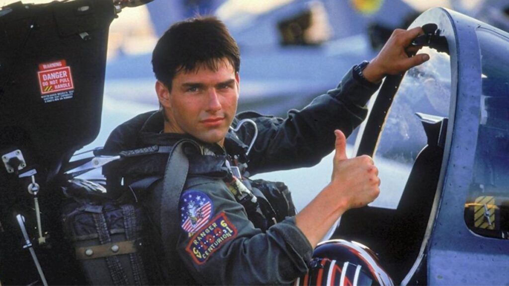 Tom Cruise en Maverick dans Top Gun