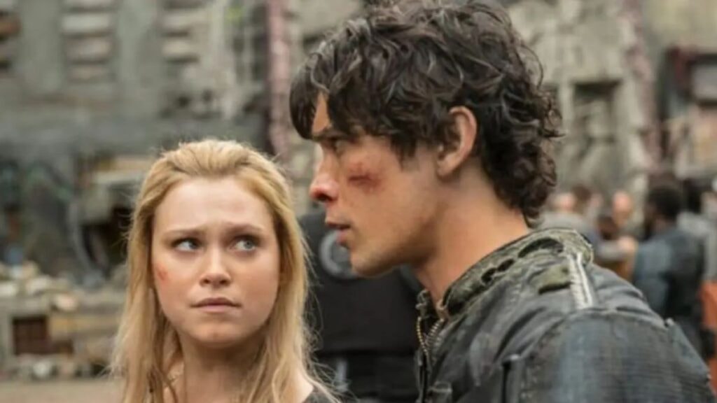 Eliza Taylor et Bob Morley dans The 100