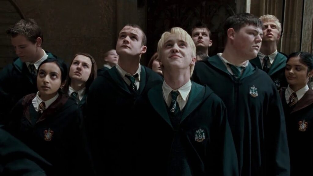 drago, crabbe et goyle dans harry potter