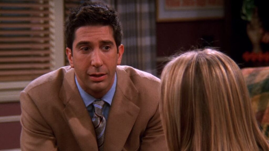 Ross apprend qu'il est le père du bébé de Rachel dans Friends.