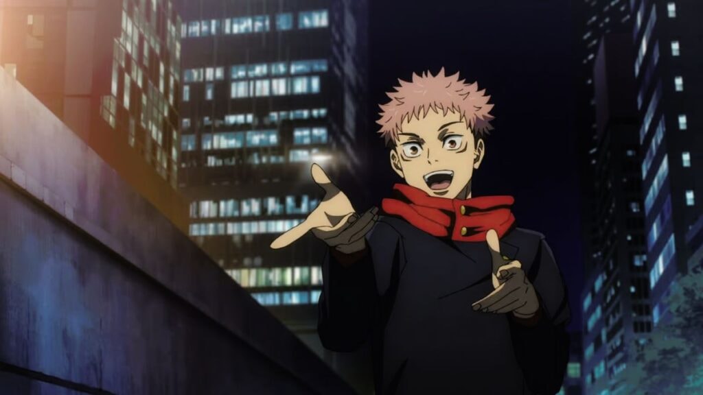 Yuji confiant au début de l'arc du Drame de Shibuya dans Jujutsu Kaisen