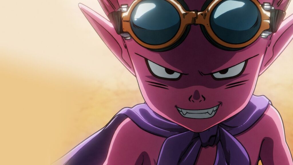 Beelzébub, le prince des démons, faisant un sourire diabolique dans l'anime Sand Land
