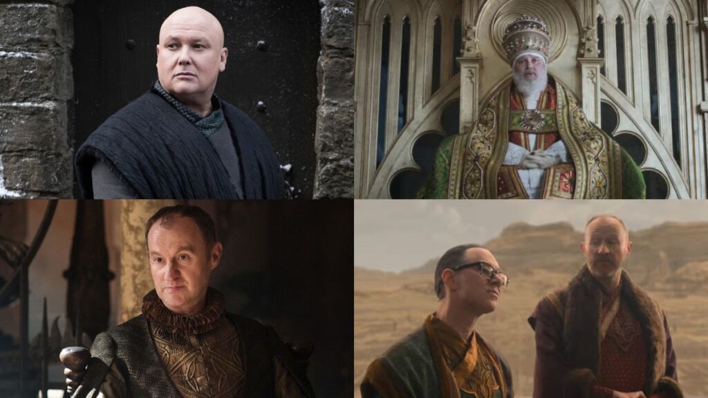 Conleth Hill et Mark Gatiss dans Game of Thrones et dans Le Problème à 3 corps.