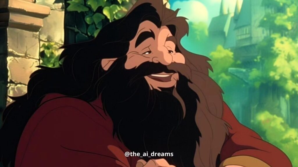 Hagrid en version classique Disney en IA