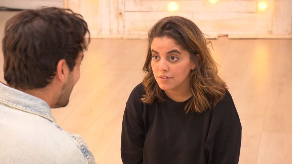 Inès Reg et Christophe Licata pendant les répétitions de Danse avec les stars 2024.