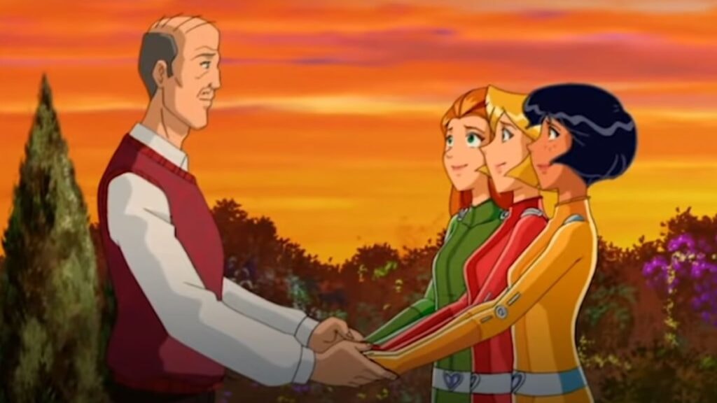 Jerry dit au revoir à Alex, Clover et Sam dans l'épisode 26 de la saison 5 de Totally Spies