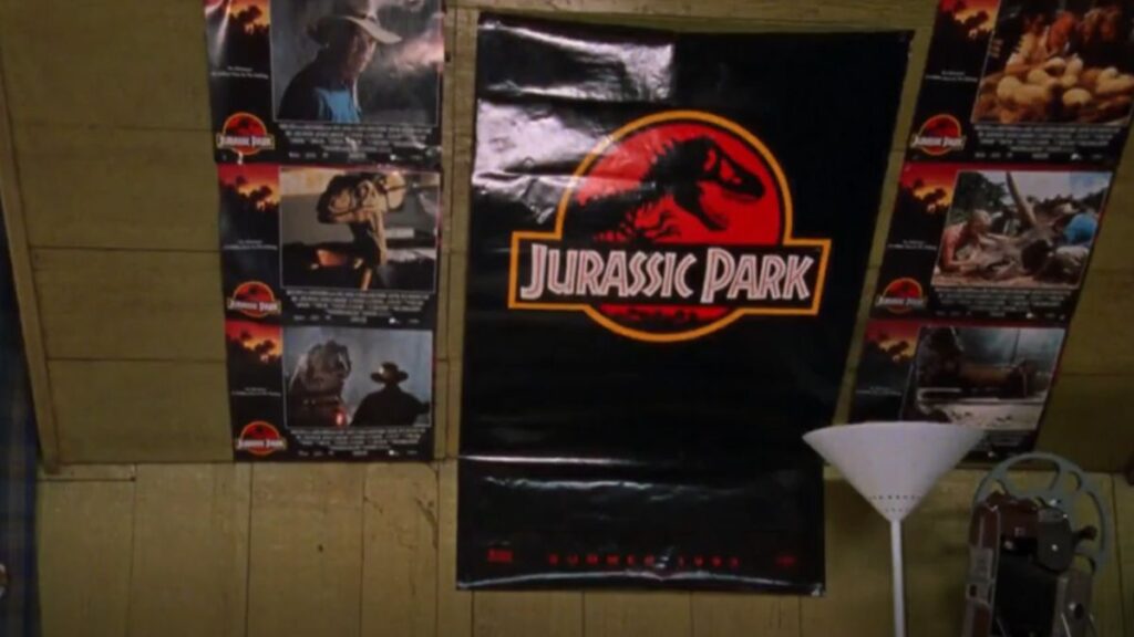 Le poster de Jurassic Park dans la chambre de Dawson, dans la série culte des années 90.