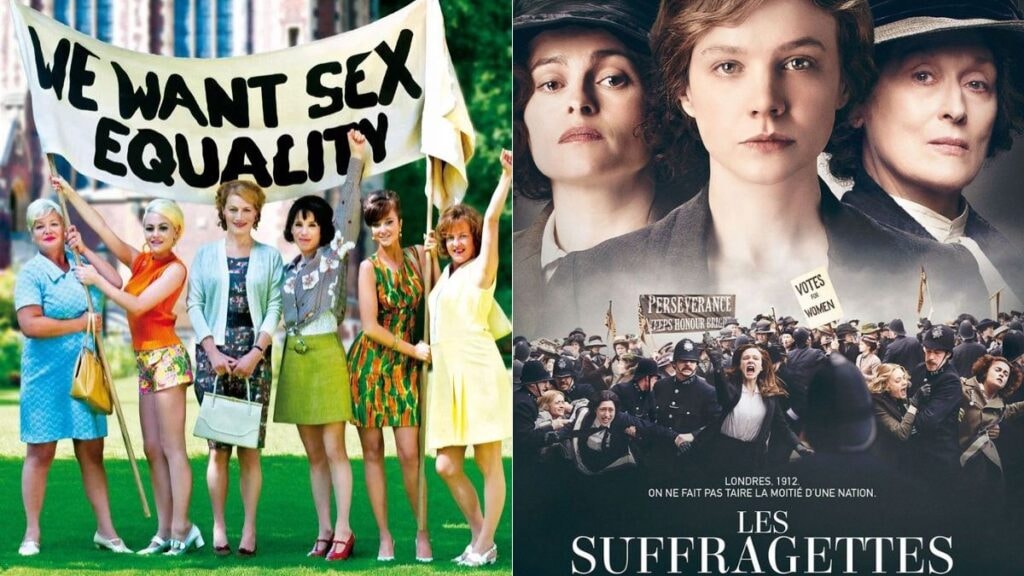 Les films We want sex equality et Les suffragettes