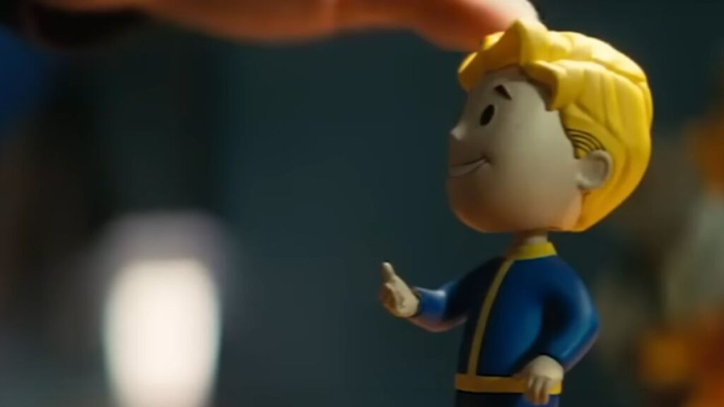 Figurine du personnage de Vault boy dans la série Fallout