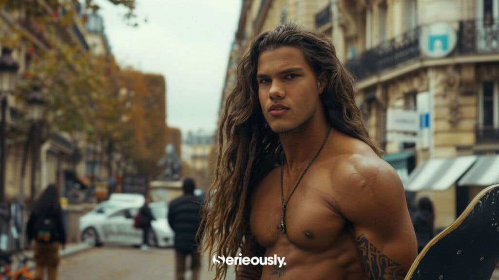 Jacob Black de Twilight imaginé par une intelligence artificielle en tant que français