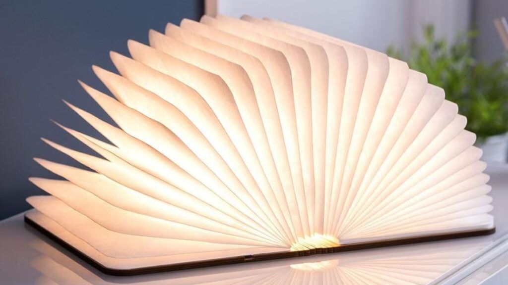 Une lampe en forme de livre