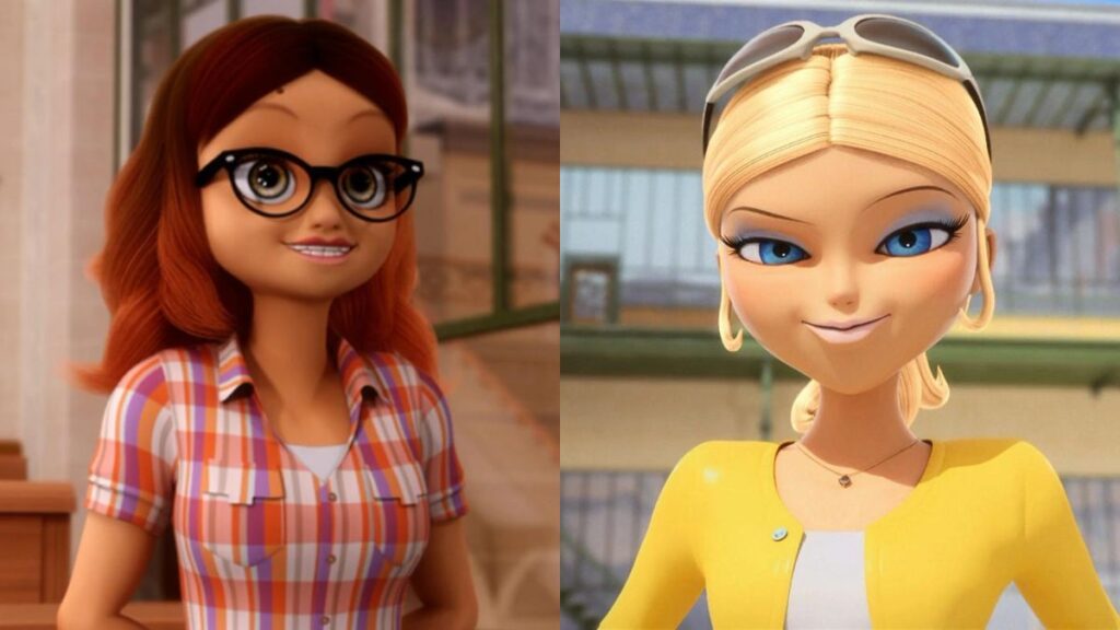 Alya Césaire et Chloé Bourgeois du dessin animé Miraculous.