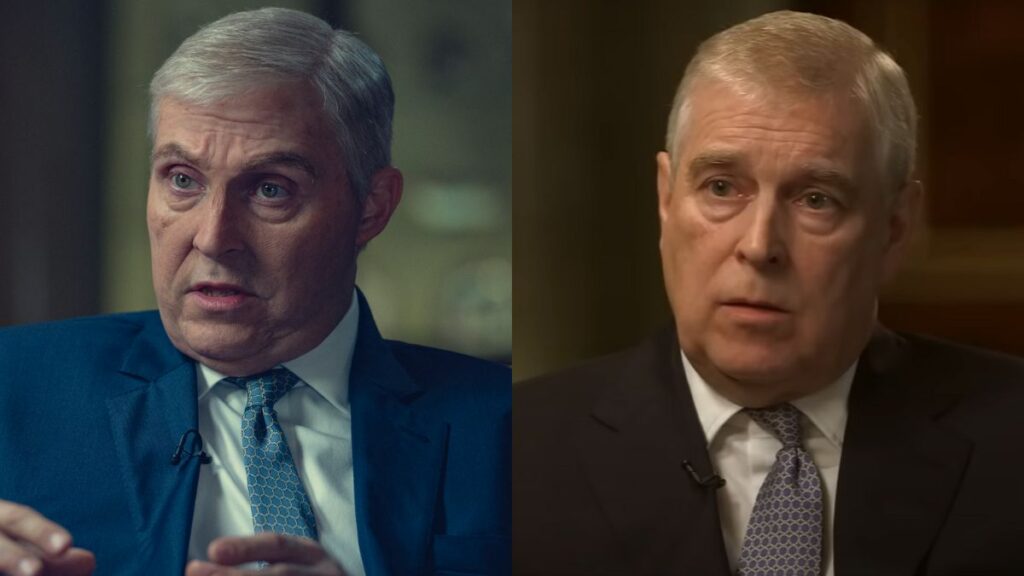 Le prince Andrew est joué par Rufus Sewell dans le film Scoop.