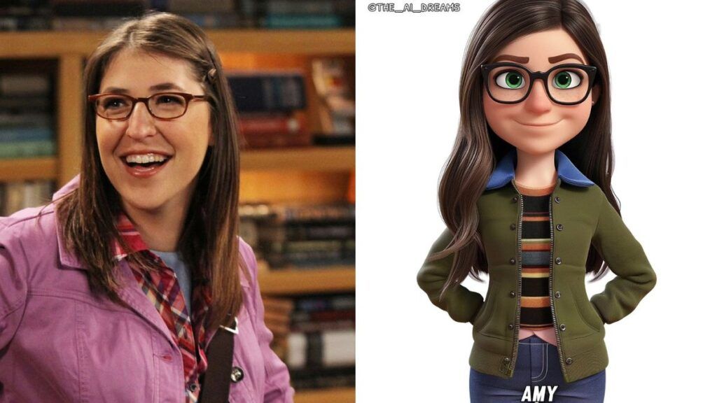 The Big Bang Theory Amy en version Pixar