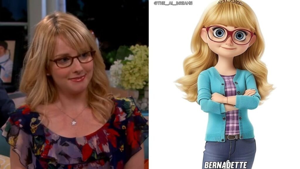 The Big Bang Theory Bernadette en version Pixar