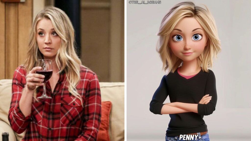 The Big Bang Theory Penny en version Pixar