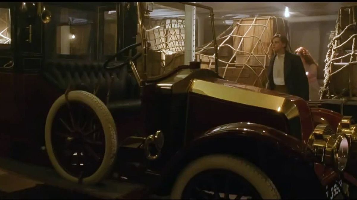 Titanic scène de la voiture Jack et Rose